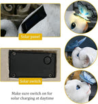 Cat Garden Figurines Outdoor Decor Solar Statue with LED Lights for Patio Lawn Yard Art Decoration Housewarming Garden Gift