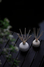 BLUEME Spiritual-Palo Santo & Vetiver, 16.91 Fl Oz Wellness Diffuser, Contains Essential Oil, Sustainable, Hand Finished, Premium, Luxury Ceramic, Natural Rattan Reeds