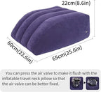 Leg Elevation Pillow, Inflatable Wedge Pillows for Sleeping, Knee Pillow for Legs Relax Muscles and Comfort Reduce Swelling,Injury,Recovery (25.5 x 23.5 x 8.5 inches)