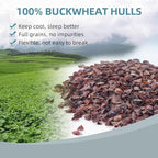 USlixury Buckwheat Pillow with Extra Buckwheat Fill - Adjustable Buckwheat Hull Pillow, Buckwheat Pillows for Sleeping with Firm Support, Buckwheat Neck Pillow for Side Back Sleeper,15x19, White