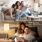 Dicoool Gold Bedside Table Lamp for Bedroom, 17Inch Tall Nightstand Lamp with USB C & A Ports & AC Outlet, 3 Color Temperatures Pull Chain Side Table Lamp for Living Room/Kitchen/Dorm/Office