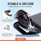 Classic Ironing Board 43" X 13" W/with Iron Rest | Full Metal Construction| Height Adjustable | Heat & Scorch Resistant Fabric | Anti-Skid Feet | Easy to Fold (Dark Grey)