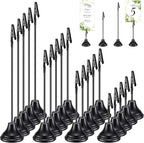 20 Pcs Table Number Holders 4/6/8/10 Inch Metal Place Card Holders with Alligator Clip Heavy Base Wedding Table Number Stand Picture Photo Clip for Banquet Party Birthday Restaurant(Black)