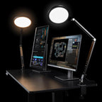 BOHON LED Desk Lamp for Home Office, Fully Dimmable Bedside Lamps with USB A and C Charging Port, 5 Colors Reading Lamp with Night Light, Auto Timer, Table Lamp for College Dorm Room