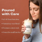 Homesick Scented Candles for Home (Lake Living) - 13.75 oz Long-Lasting Soy Wax Blend Jar Candle Gifts for Women & Men, 60-80 Hours Burn Time - Notes of Fresh Mineral Springs, Water Lotus & Pine