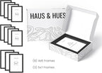 HAUS AND HUES Black Oak Wood Gallery Wall Tabletop Frames Made with Real American Oak and Shatter-free Plexiglass - Set of 11 (Eight 4x6, Three 5x7, Framed Black)