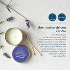 GoodLight Paraffin-Free Scented Candle, Clean Burning Non-Toxic Tin Candles, Lavender Essential Oil Scented Travel Candle 6oz