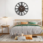 Large Wall Clock for Living Room Decor, 14 Inch Non Ticking Silent, Battery Operated Modern Vintage Oversized Wall Clock for Bedroom Kitchen