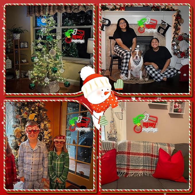 WLHOPE Merry Christmas Neon Sign Neon Signs For Wall Decor The Grinch Christmas Decor Grinch Lights Led Lights For Bar Party Room Shop Bedroom Gifts USB Powered 12.6x16.14in