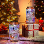 2Pack Solar Outdoor Lanterns Waterproof Multicolor Dragonfly Garden Gifts for Mom Women Backyard Lights Lanterns for Indoor,Outdoor, Porch, Outside,Mothers Day Gifts for Grandma Wife