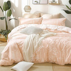 Love's cabin Dusty Rose Pink Full Size Comforter Set - Full Comforter Set, 3 Pieces Cute Floral Bedding Sets for All Seasons,1 Soft Reversible Botanical Flowers Comforter and 2 Pillow Shams