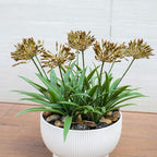 Faux Plants Outdoor 8 Bundles Artificial Flowers Stems 18.9 in Large Fake Greenery Realistic for Home Garden Planters Front Door Decor Outside