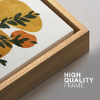 SIGNFORD Framed Canvas Print Wall Art Set Mid-Century Forest Fern Leaf Collage Abstract Shapes Illustration Modern Art Decorative Nordic Nature for Living Room, Bedroom, Office - 16"x24"x2 Natural