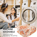 Boho Throw Blanket for Bed - 100% Pure Cotton Ultra Soft Rustic Quilt - Farmhouse Decor Bed Blankets, All Season Rustic Throw for Sofa Couch Chair(91''x 98'', Floral)