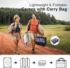 OLANLY Outdoor Rug 5x8 ft Waterproof, Outdoor Plastic Straw Rug with Geometric Pattern Clearance, Reversible RV Mat for Patio, Camping, Balcony, Deck, Backyard, Navy & White