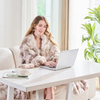 Lotus Karen Faux Fur Throw Blanket Tie-Dye Beige - Big Bubble Rabbit Fluff Blanket for Couch, Small Fluffy Fuzzy Cozy Blankets,Thick Furry Plush Shaggy Blankets,60x80 Inches