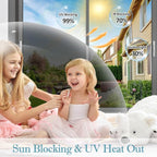 Window Film Transparent Heat Control UV Blocking, 30% VLT Window Tint for Shopfront Glass with Installation Tools, PET Material, Ideal for Stores, Glass Doors and Display Windows, 31.5Inch×196.9Inch