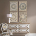 SIGNWIN Framed Art Beige Abstract Geometric Circle Stroke Minimalist Folk Boho Mid-Century Inspired Digital Print Decorative Zen Bedroom Relax Multicolor - 12"x16"x4 Natural