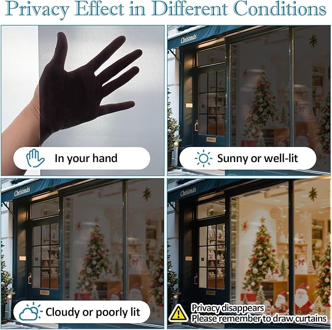 Window Film Transparent Heat Control UV Blocking, 30% VLT Window Tint for Shopfront Glass with Installation Tools, PET Material, Ideal for Stores, Glass Doors and Display Windows, 31.5Inch×196.9Inch