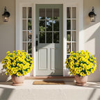 UV Resistant Artificial Petunias 13.3In Fake Flowers Artificial Flowers for Outdoors Silk Flowers Fake Hanging Basket Plants Suitable for Outdoor Porch Decoration patio Decoration,Yellow,8PCS