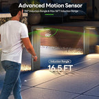 Solar Pathway Lights Outdoor 4Pack, 400LM Motion Sensor Walkway Lights with Warm/Cool White, 12H Lasting, IP65 Waterproof Solar Powered Landscape Lighting for Garden, Yard