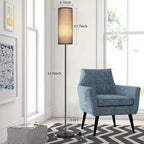 PARTPHONER Floor Lamp for Living Room, Modern Standing Lamps with Lampshade, Minimalist Tall Lamp with Foot Switch for Living Room, Bedroom, Kids Room, Office(Bulb Not Included)