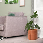 8 Inch Self-Watering Planter Pot with Terracotta Insert, Deep Water Reservoir, and Ceramic-Alike BPA-Free Plastic Planter Pot for Plant, Modern Planter for Houseplants, Terracotta, 53-A-T-3