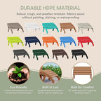 WestinTrends Dylan Outdoor Patio HDPE Adirondack Ottoman Footrest, Teak