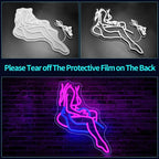 Lady Neon Sign, JGHTURIE Neon Signs for Wall Decor Pink Light Up Sign Preppy Girls Room Bar Led Signs for Man Cave Party Art Decor Gift USB Powered