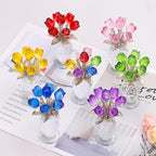 Glass Rose Flowers, Crystal Glass Figurines Rose Decorations for Home Gifts for Mom Wife Grandma, Crystal Flowers Collectible Ornament Mother's Day Thanksgiving Anniversary Birthday Gifts (Green Rose)