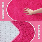 6x9 Fluffy Area Rug for Living Room,Shag Area Rugs for Bedroom,Soft Fuzzy Rug Non-Shedding Indoor Plush Carpet for Kids Bedroom Nursery Dorm Home Decor,Hot Pink