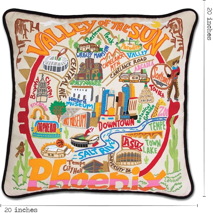 Catstudio Phoenix Embroidered Decorative Throw Pillow