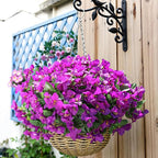 Fake Bougainvillea Artificial Flowers for Outdoors, 4 Bundles Realistic Fake Flower UV Resistant Silk Flowers for Outside, Faux Plants for Planter Patio Porch Window Garden Home Decoration (Purple)