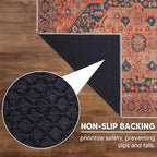 Keen Home Design 2x3 Rug - Machine Washable Entry Rug with Non-Slip Backing, Ideal for Enteryway, Kitchen, Bathroom, Laundry Room - Vintage, Easy Clean, Durable, Low Pile Rug - (2' x 3')