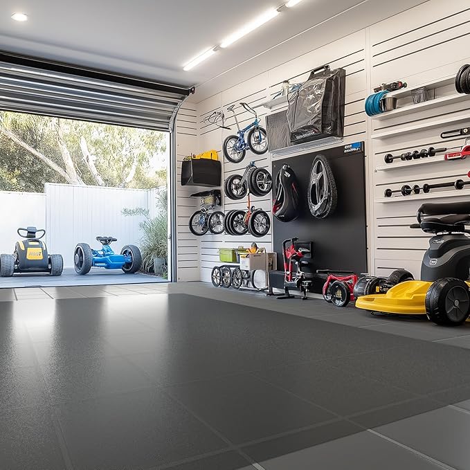 Plastic Floor Mat for Home, 6' x 9' Area Rug for Living Room, Waterproof Vinyl Floor Mat for Dining Table, Non-Slip Floor Protector Mat for Garage, Laundry Area, Semi-Transparent Black