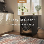 Area Rugs 8x10 Machine Washable Rug for Bedroom Living Room Dining Room, Large Modern Abstract Soft Rugs, Indoor Low Pile Carpet with Non Slip Rubber Backing, Ocher Brown