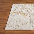 LUXE WEAVERS Sunset Collection 372 Gold 5x7 Modern Abstract Area Rug