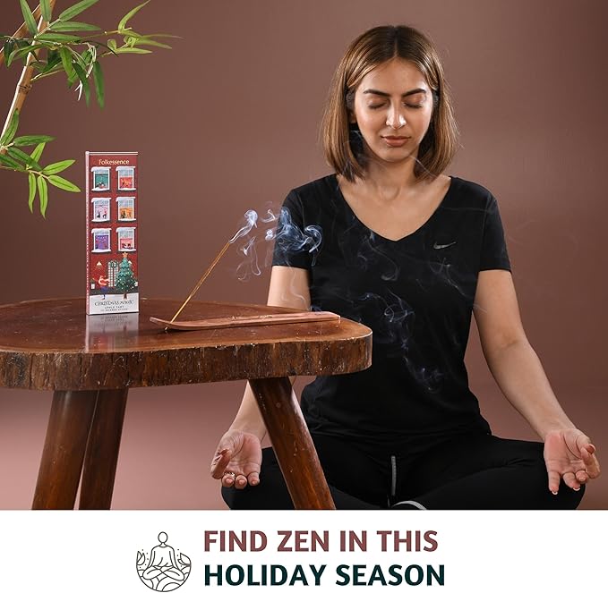 Folkulture Christmas Incense Sticks for Home | Pack of 75 Insenses for Cleansing | Natural and Non Toxic Insence Sticks for Gifts for her | Organic Apple Tart Inscents (Christmas Magic)