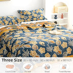 Boho Throw Blanket for Bed - 100% Pure Cotton Ultra Soft Rustic Quilt - Farmhouse Decor Bed Blankets, All Season Rustic Throw for Sofa Couch Chair(60"×80", Floral)