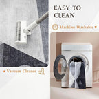 HOMFINE Washable Modern Area Rug - Geometric Style 6x9 Rugs for Living Room, Bedroom, Machine Washable Rug Soft Non Slip Non Shedding Area Rug - Grey, 6'x9'