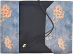 BLBMH A5 Book Covers for Paperbacks Book Cover Fit for 5.5x8.3 inch Adjustable Book Sleeve Cover for A5 Diary Books Fabric Softcover Protector for Notebook - Flower 3 Blue