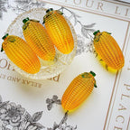 Glass Corn Figurine Decor for Tabletop Centerpiece Art Glass Corn Paperweight Decorations for Home Kitchen Office Desk