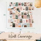 Artivo Boho Wall Collage Kit for Teen Girls, Cute Room Decor, Aesthetic Wall Decor Pictures, Boho Wall Art Prints Bedroom Decor, Posters for Room Aesthetic, Dorm Collage Photos 50 Set 4x6 inch