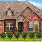 Artificial Cedar Shrub Ball Trees Two 15.8inch with Ground Spikes, can be Planted in The Ground and in pots, Outdoor Artificial Plants Resistant to UV Rays (4pcs)