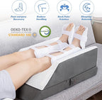GOHOME Double Leg Support Elevation Pillow for Post-Hip Replacement, Back-Sleeping, Swelling Relief. Comfortable Foam Wedge, Essential After Surgery for a Restful Sleep