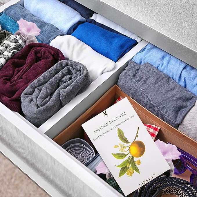 14 Packs Scented Sachets for Drawers and Closets Lavender Fresh Linen Cherry Blossoms White Cotton Lilac Orange Blossoms 6 Different Scent Gift