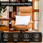 ROYALE LINENS 14 X 22 Pillow Insert - Down Alternative Throw Pillows Insert - Rectangle Pillow Pack of 1 White - Bed & Couch Pillows - Inner Cushion for Bed, Cushion for Living Room - Shams Stuffer