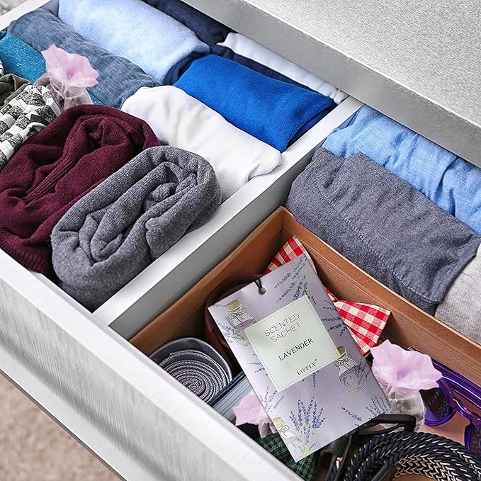 14 Packs Scented Sachets for Drawers and Closets Lavender Rose Jasmine Ocean Vanilla Sandalwood 6 Different Scent Gift Box