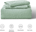 Love's cabin Quilts for Queen Bed Sage Bedspreads - Soft Bed Summer Lightweight Bedspread Comforter - Modern Style Coin Pattern Coverlet for All Season - 3 Pieces (1 Quilt, 2 Pillow Shams)