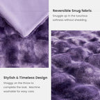 Cozy Bliss Faux Fur Throw Blanket for Couch, Fuzzy Soft Plush Thick Bubble Blanket for Sofa Bedroom Living Room, 50 * 60 Inches Tie-dye Purple